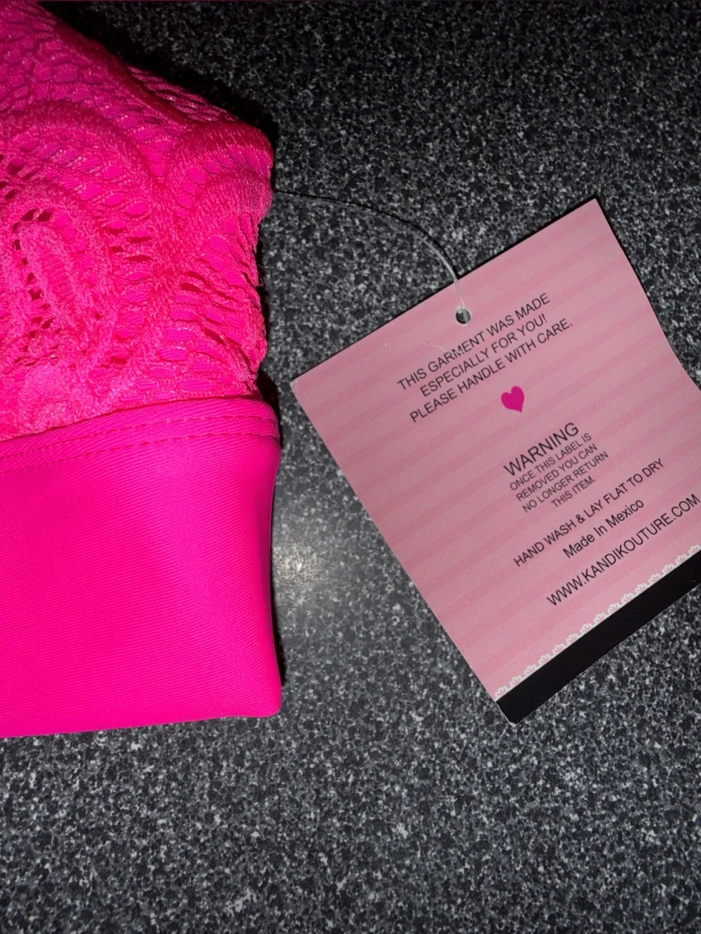 Kandi Kouture NWT! Hot Pink Dance Bra Size Teen Adult Medium